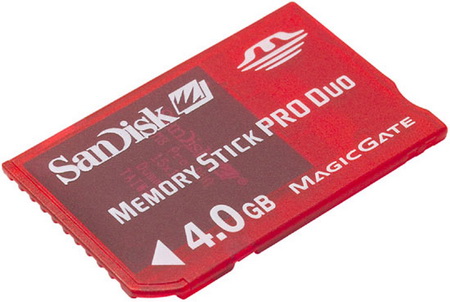 Карта памяти MS производства SanDisk емкостью 4 Гб